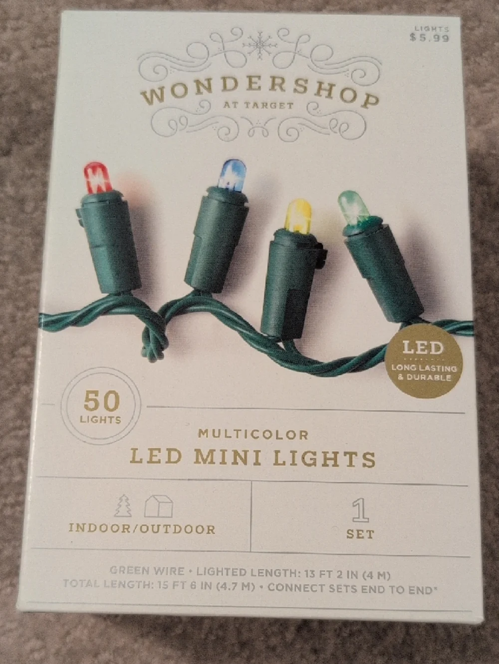 Wondershop Green Wire Multicolor LED Mini Lights